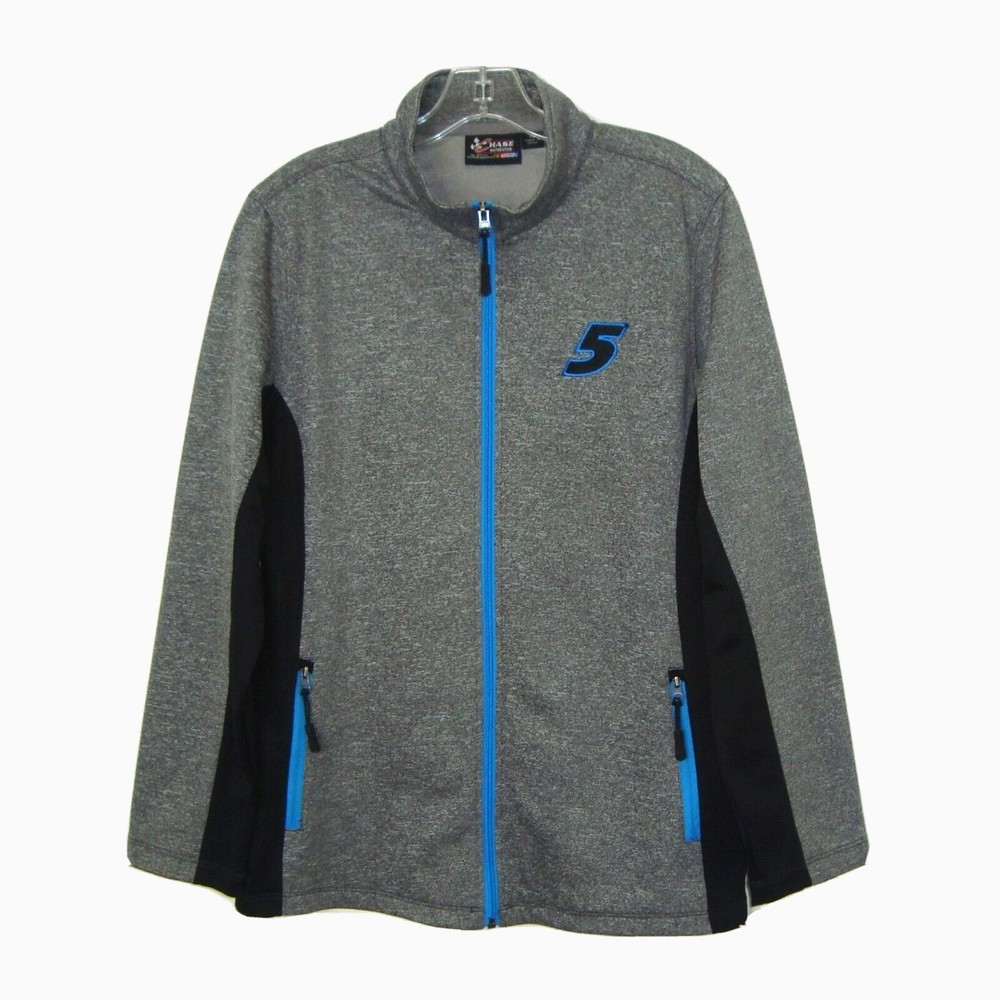 Chase Authentics NASCAR Kasey Kahne #5 Gray Zip Up Jacket Size L